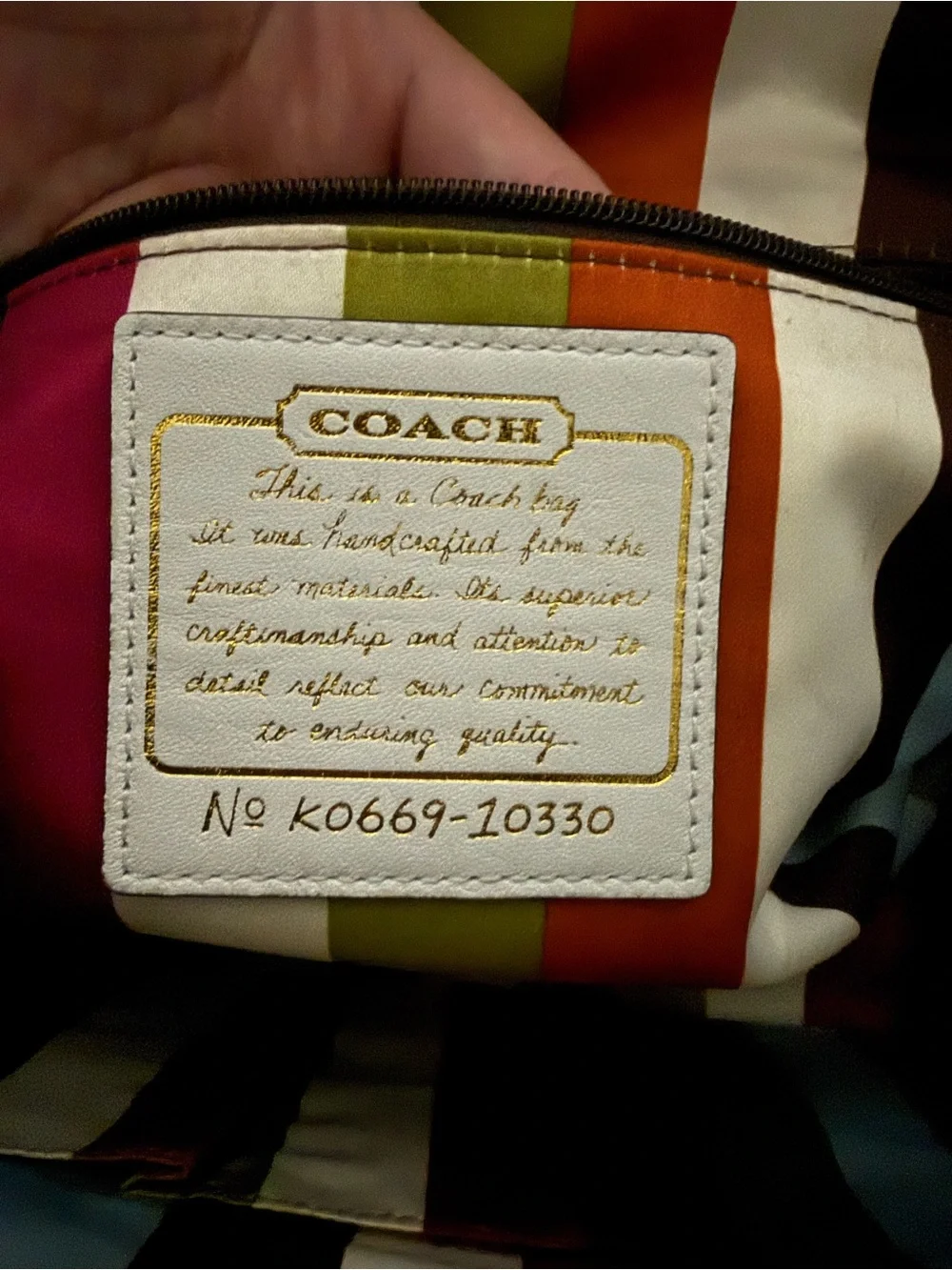 RARE COACH TURQUOISE MANDY